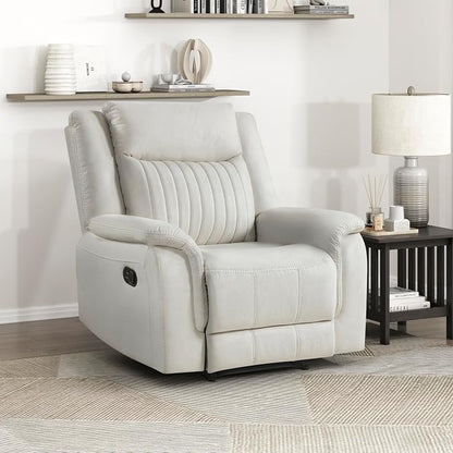 Lexicon Manual Recliner Chair, Polished Microfiber Reclining Sofa Chair - Image 8