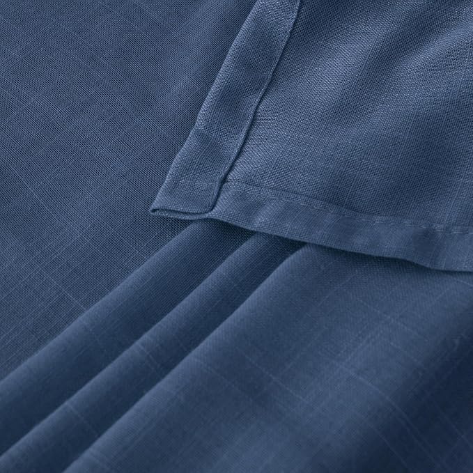 BGment Navy Blue Small Linen Curtains 36 Inch Length - Image 7