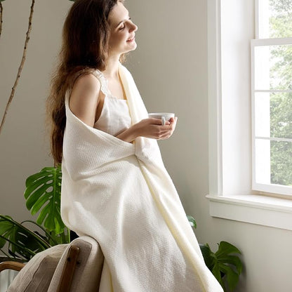 Bedsure GentleSoft 100% Cotton Large Throw Blanket - Image 4
