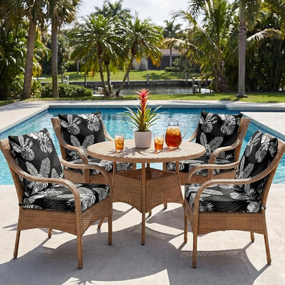 8Pcs Patio Cushion Covers Stretch Outdoor Furniture Protector Slipcovers | - Image 6