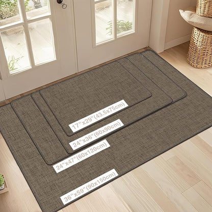 Ultra Thin Indoor Door Mat 24"x47", Non Slip Doormats, Rubber Backing, - Image 2