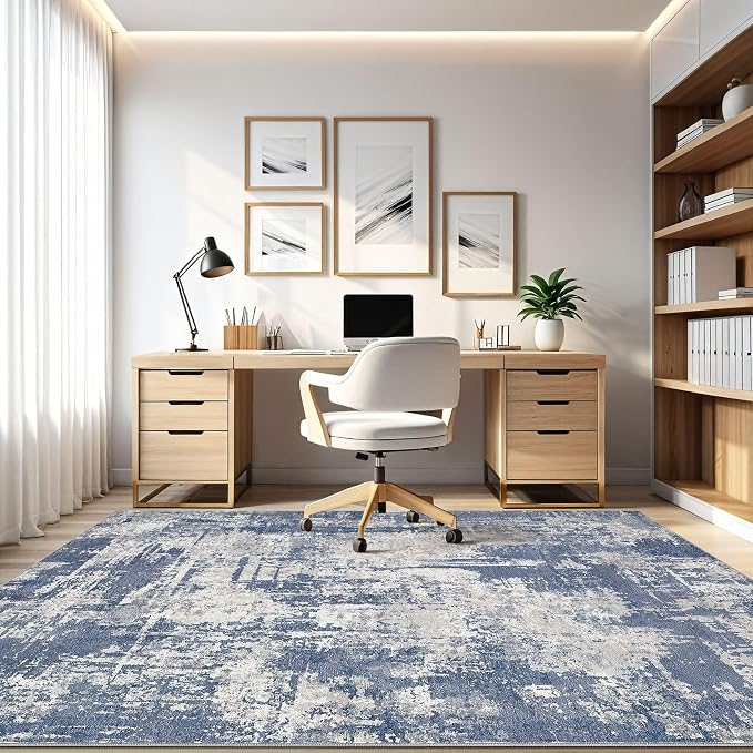 LOONGRUG 7x10 Area Rug Washable Large Neutral Modern Living Room Rugs | - Image 8