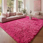 Hot Pink Rugs for Living Room Bedroom, Fluffy 5x8 Bedside Area Rug, Soft Plush by ONASAR