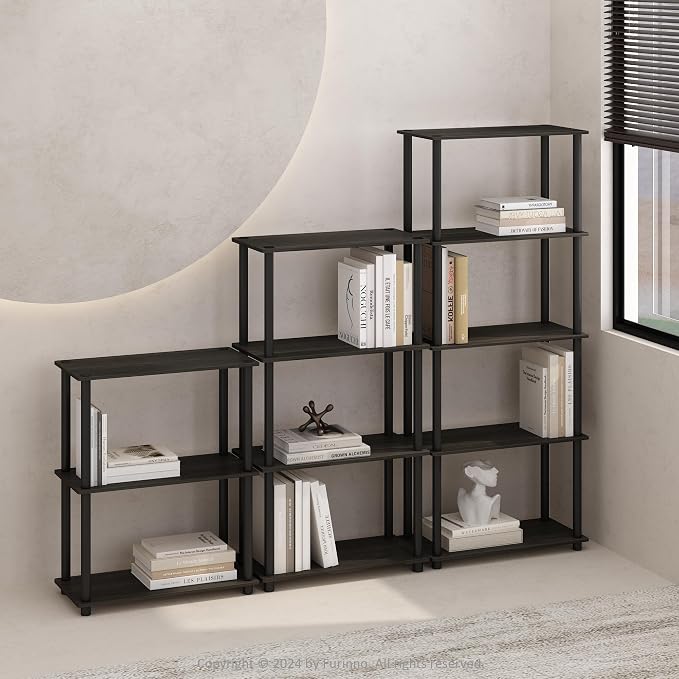 Furinno Turn-N-Tube Book Shelf, 3-Tier Bookshelf, Bookcase - Image 2