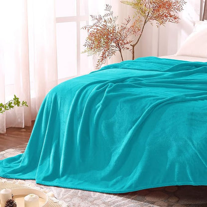 BEDELITE Fleece Blankets Twin Size Teal Throw Blankets - Image 5