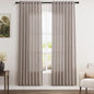 Brownish Grey Linen Curtains for Living Room 80 Inch Length Back Tab Light by Nanspring