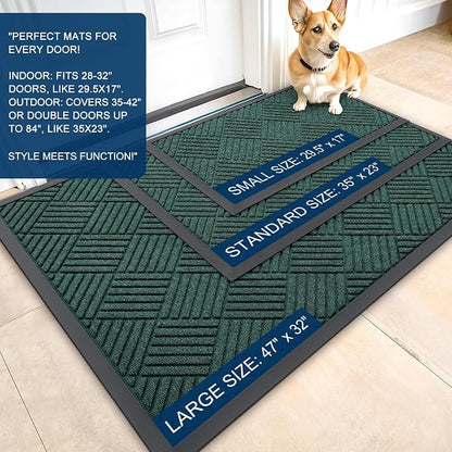 OLANLY Front Door Mat Outside Entrance 35x23, Waterproof Heavy-Duty Doormat | - Image 2
