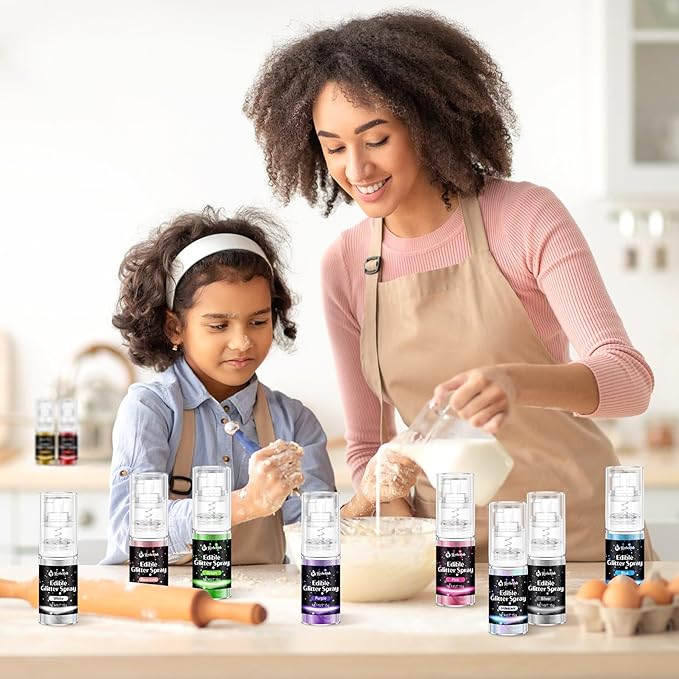 Red Edible Glitter Spray - 15g Edible Red Glitter for Cakes Food Grade Shimmer Powder Cake Spray for Cookie Decorating Chocolate Strawberry