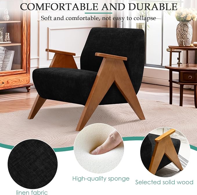 Home Accent Chair Mid Century Modern Accent Chair - Image 3