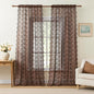 YJ YANJUN Vintage Lace Curtains 72 Inches Long- Country Brown Floral Curtains by YJYANJUN