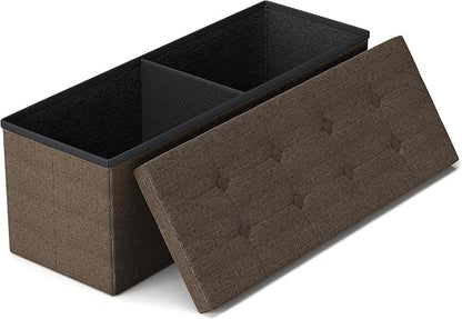 GLAXYFUR 43 Inches Folding Storage Ottoman Bench, Storage Chest, Footrest by GLAXYFUR
