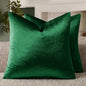GIGIZAZA Green Velvet Pillow Covers 16x16 Decorative Pillows Pack of 2 | Throw by GIGIZAZAFocusingonhomedecoration