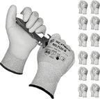 Schwer 180 Pairs ANSI A6 Cut Resistant Gloves CR7120 Cut Proof Work Gloves, Touchscreen, for Men and Women Used for Woodworking, Glass Cutting, Construction, Cargo Handling, Car Repair, L