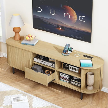 ONBRILL 69" TV Stand with Power Outlet - Image 3