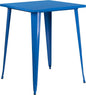 Flash Furniture Nolan Commercial Grade 31.5" Square Blue Metal Indoor-Outdoor by FlashFurniture