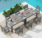 SERWALL Outdoor Dining Set for 8 – HDPE Patio Set by SERWALL