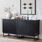 EYYTHUNG Fluted Cabinets with Storage Set of 2, Sideboard Buffet Cabinet with by EYYTHUNG