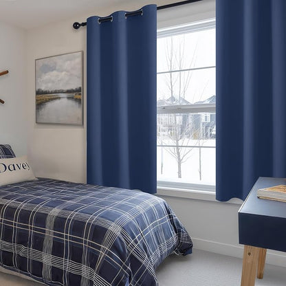 Short Blackout Curtains for Bedroom, 38 x 45 Inch, 2 Panels | Thermal Insulated - Image 6