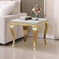 Henf Marble End Table Modern White Faux Marble Sofa Side Table by Henf
