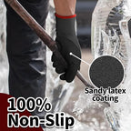 Schwer 2 Pairs FreezeGuard Winter Work Gloves, ANSI A2 Cut Resistant Freezer Gloves for Outdoor Cold Weather Keep Hands Warm, Waterproof Gloves for Shoveling Snow, Ice Fishing, XL