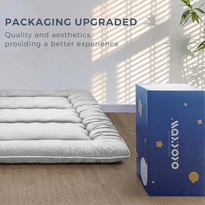 MAXYOYO Japanese Floor Mattress Futon Mattress, Thicken Futon Roll Up Guest - Image 4