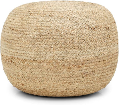 · REDEARTH · Jute Circular Pouf Ottoman - Image 4