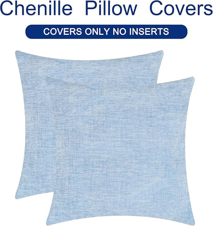 CaliTime Decorative Couch Throw Pillow Covers 22 X 22 Inches Baby Blue | Pack - Image 6