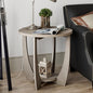 Round Farmhouse End Table for Small Spaces, French Country Accent Side Table by LONYKE