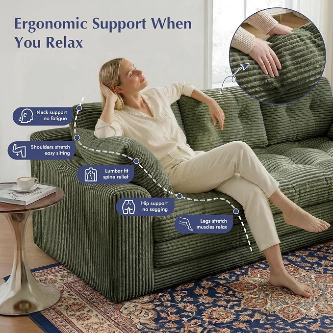 Homkdom Convertible Loveseat Sleeper, Space-Saving Folding Sofa Bed - Image 5