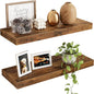 Fixwal Floating Shelves for Wall, 15.7" Wood Wall Mounted Shelves for Living by Fixwal