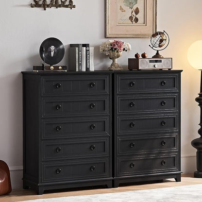 Joaxswe Farmhouse 5 Drawer Dresser - Image 3