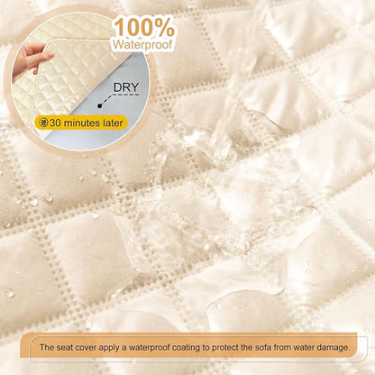 HDCAXKJ 100% Waterproof Reclining Sectional Couch Covers L Shape Recliner Sofa - Image 3