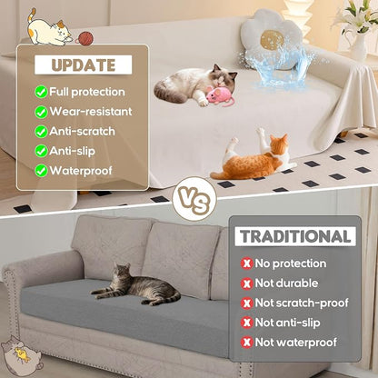 Loiion Velvet Sofa Cover, Ultra Soft Waterproof Non-Slip Couch Cover - Image 6