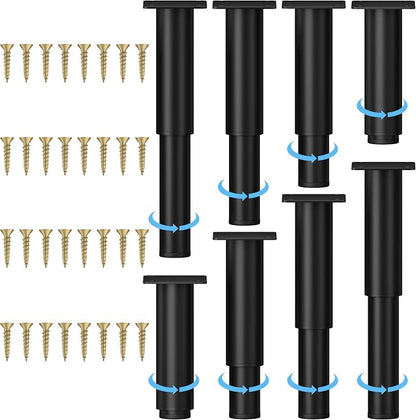 Wlrrcwdttc Metal Adjustable Furniture Legs 5.12-9.45 inch, Sofa Legs Cabinet by Wlrrcwdttc