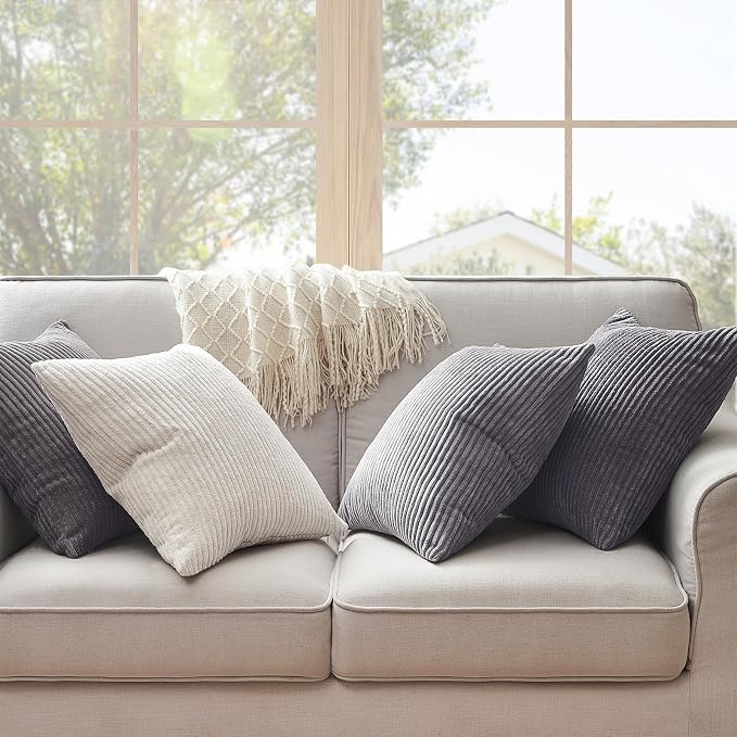 Topfinel 12x12 inch 4 Pack Decorative Throw Pillow Covers, Soft Velvet Modern - Image 6