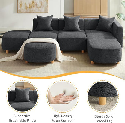 VANOMi 109.84" Modular Sectional Sofa - Image 4