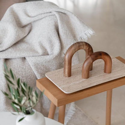 PEAKOLY Wood Arch Bookshelf Decor - Image 9