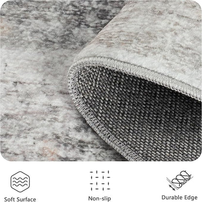 8x10 Area Rugs, Abstract Morden Soft Washable Rug, Non-Slip Low Pile Rugs - Image 6