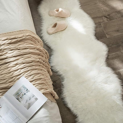 MIULEE Fluffy Area Rug 2x6 ft Faux Fur Sheepskin Rug - Image 4
