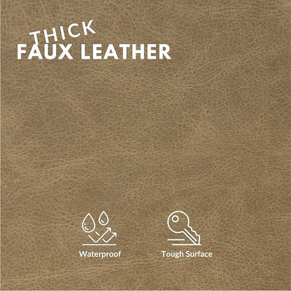 Faux Leather Fabric, Thick Durable Synthetic Repholstery Leather Vinyl - Image 2
