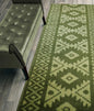 Custom Length Hallway Runner Rug, Slip Resistant, Southwestern Green, 26 Inch X by ORFAHOME
