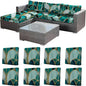 CALBODE 8Pcs Stretch Patio Cushion Cover, Art Deco Geometric Pattern Couch & by CALBODE
