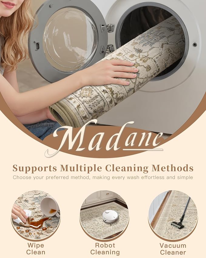 Madane Washable Runner Rug 2x6 Runners - Image 8