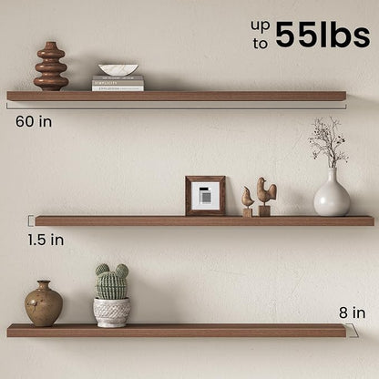 Fun Memories 60Inch Long Floating Shelves, 8 Inch Deep Shelves - Image 3