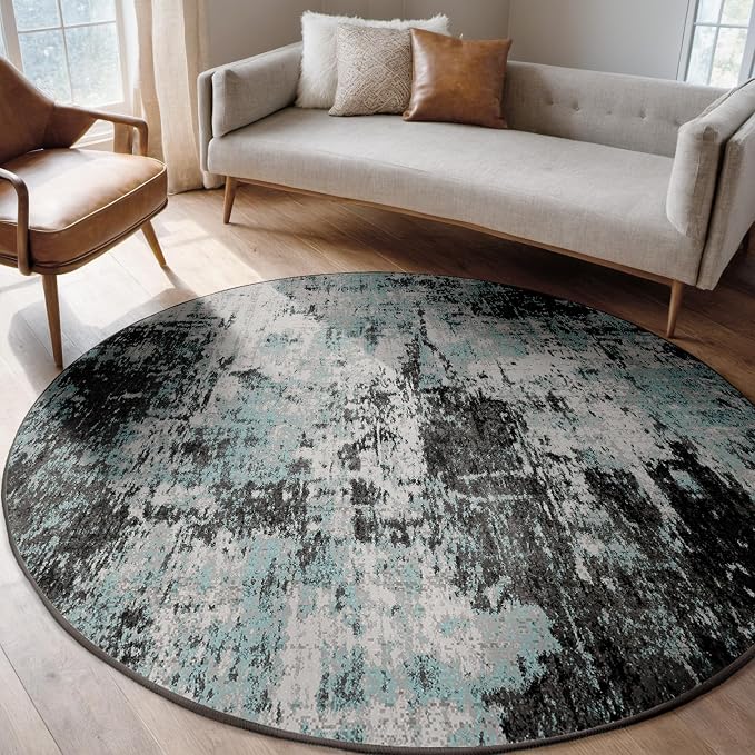 RELEANY Washable Round 8ft Area Rug - Image 9