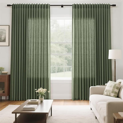 Extra Wide 100 Inch Linen Curtains - Image 7