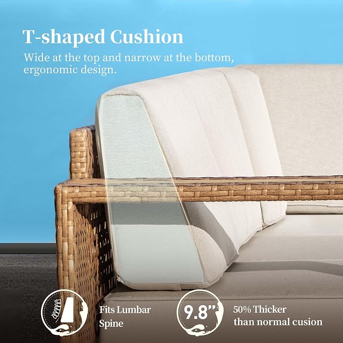 SUNSHINE VALLEY 4 Pieces Patio Furniture Set - Image 3