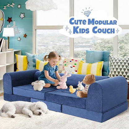 Modular Kids Play Sofa Multifunctional Kids Sofa Convertible Foam Floor Mat - Image 3