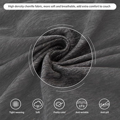 DREAMINGO Sofa Covers Washable Thick Chenille Couch Cover - Image 4