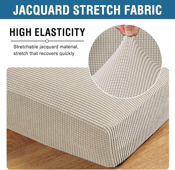 H.VERSAILTEX Super Stretch Individual Seat Cushion Covers Sofa Covers Couch - Image 4